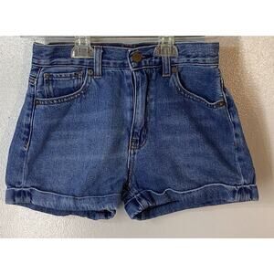American Eagle Mom Shorts Women's Size 00 Medium Wash Denim Blue